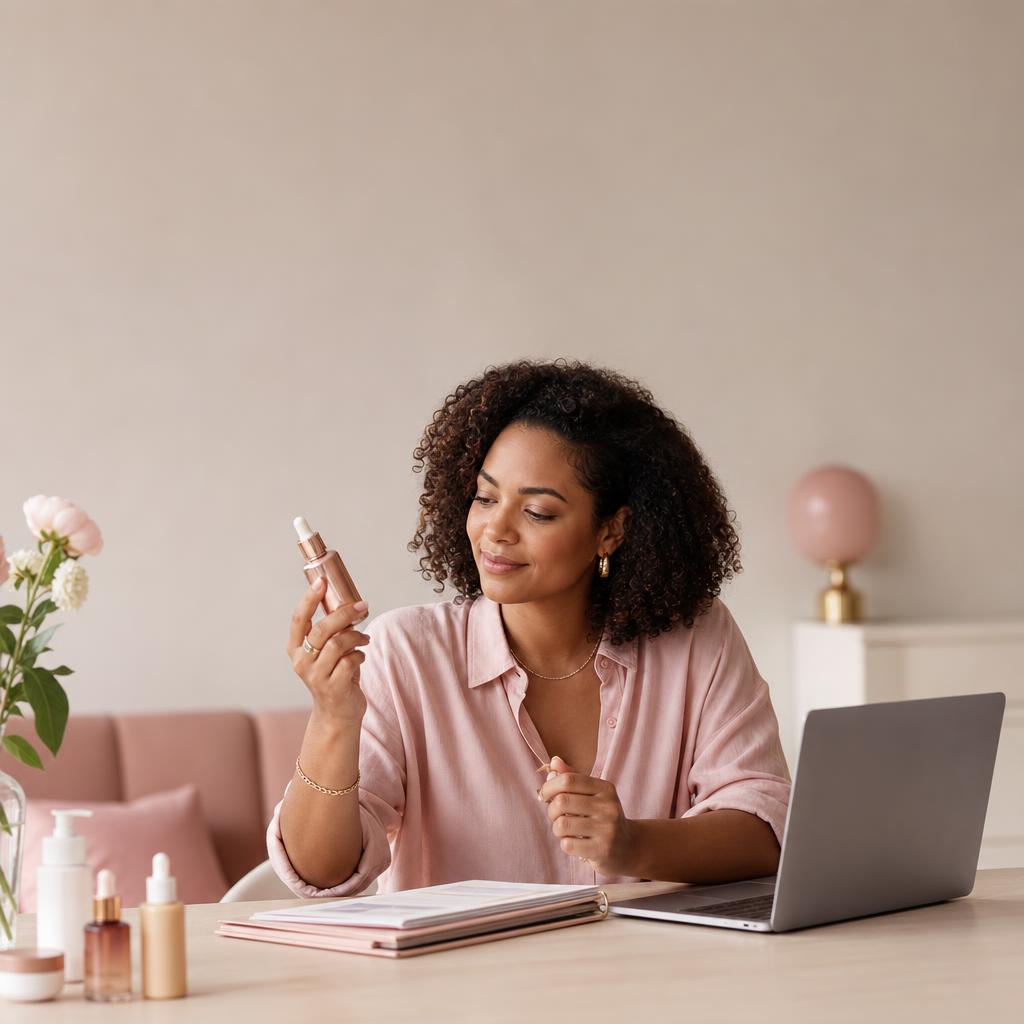Creator learning about skincare brand voice